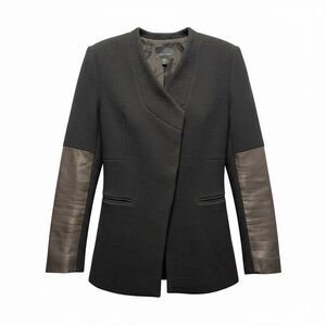 Judith & Charles Merino Wool and Leather Blazer